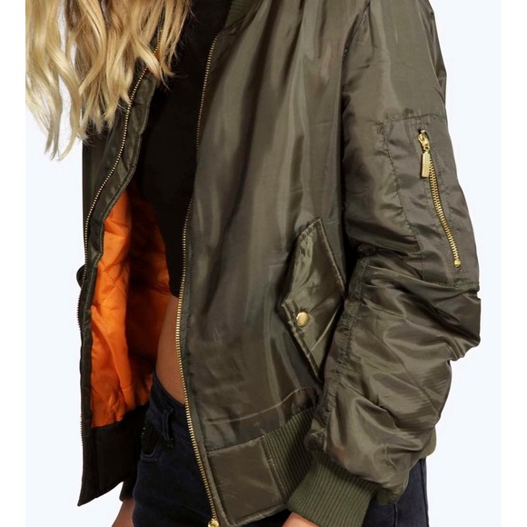 green bomber jacket - Picture 1 of 5